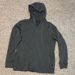 Nike Men's Dark Gray Hooded Jacket